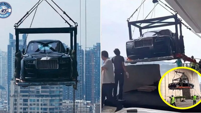Unusual in China: Billionaire Pulls Rolls-Royce Ghost Up to 44th Floor Penthouse for Display