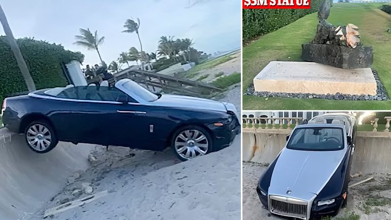 Female Driver Crashes Rolls-Royce into $3 Million Statue