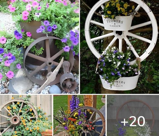 20 Ingenious Ways to Incorporate Old Wagon Wheels into Your Garden Decor